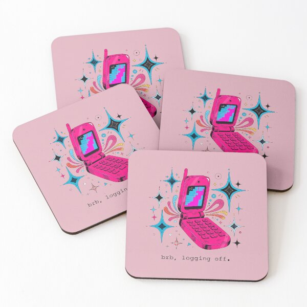 Item preview, BRB Logging Off: I Can't Adult Today Y2K Pink Flip Phone designed and sold by Picmagico.