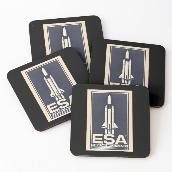 Item preview, European Space Agency Inspired Retro Space Exploration Emblem Design designed and sold by TEEJAMBOREE.