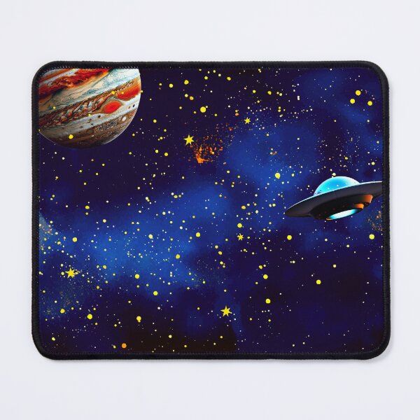 Item preview, Mysterious blue UFO: Galactic exploration Art  designed and sold by FahdSpaceArt.