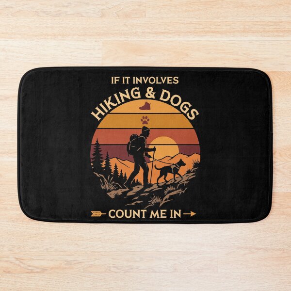 Item preview, Hiking Dogs Mountain Lover Vintage Sunset Trails designed and sold by d247.