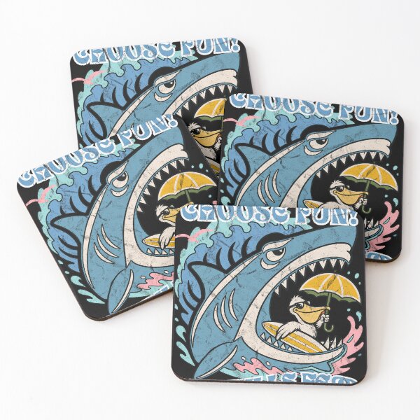 Item preview, Shark with a pelican in its mouth - Choose Fun! – Shark & Pelican Vintage Surf Tee designed and sold by Nana-and-Mo.