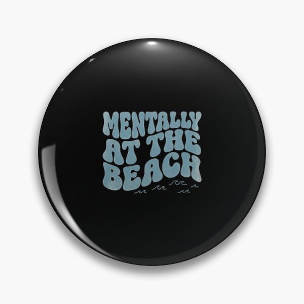 Item preview, Mentally at the Beach | Relaxed Wavy Typography Summer Vibes Aesthetic for Chill Coastal Lovers designed and sold by Bright Nest Studio.