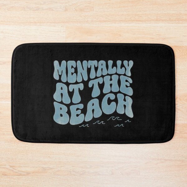 Item preview, Mentally at the Beach | Relaxed Wavy Typography Summer Vibes Aesthetic for Chill Coastal Lovers designed and sold by Bright Nest Studio.