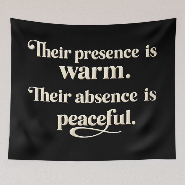 Item preview, Their Presence Is Warm Their Absence Is Peaceful Vintage Serif Typography designed and sold by Hamza25const.