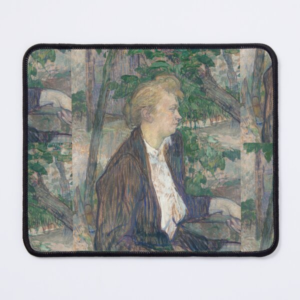 Item preview, Woman Seated in a Garden by Henri de Toulouse-Lautrec | Post-Impressionist Portrait Wall Art designed and sold by artofuniverse.