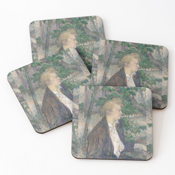 Item preview, Woman Seated in a Garden by Henri de Toulouse-Lautrec | Post-Impressionist Portrait Wall Art designed and sold by artofuniverse.