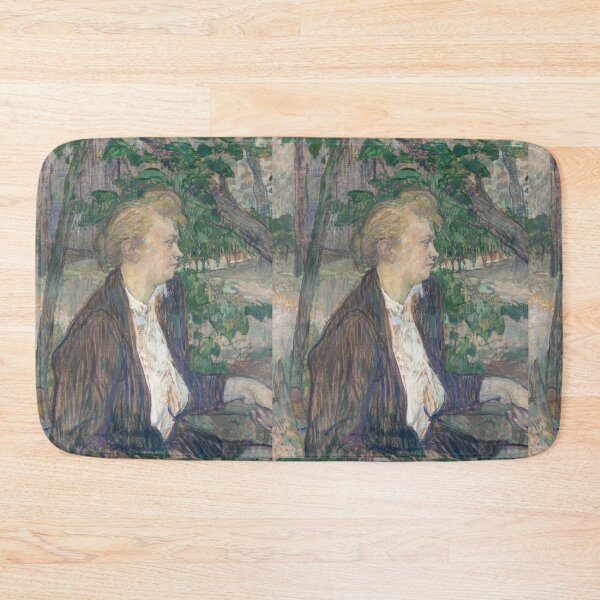 Item preview, Woman Seated in a Garden by Henri de Toulouse-Lautrec | Post-Impressionist Portrait Wall Art designed and sold by artofuniverse.