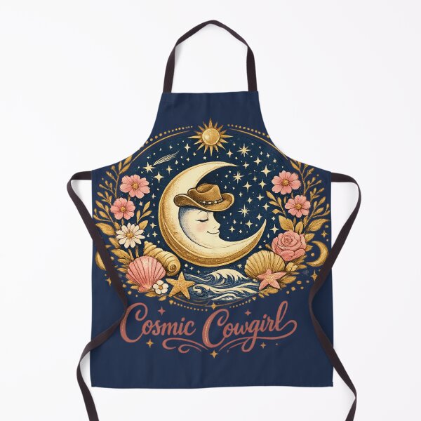 Item preview, Cosmic Cowgirl Celestial Moon Hat Stars – Mystical Western Astrology Art | Cosmic Cowgirl Gift designed and sold by irfanshikh.
