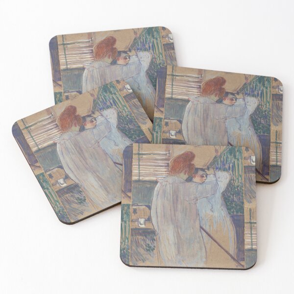 Item preview, Women Combing Their Hair by Henri de Toulouse-Lautrec | Intimate Belle Époque Dressing Room Art Print designed and sold by artofuniverse.