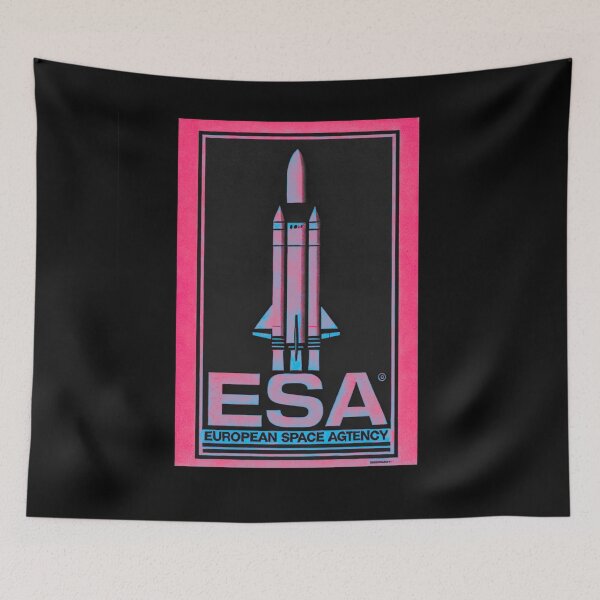 Item preview, European Space Agency Inspired Retro Space Exploration Emblem Design designed and sold by TEEJAMBOREE.