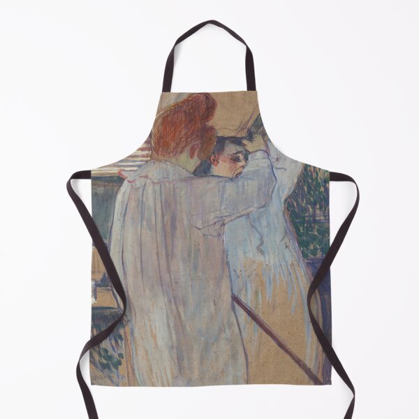 Item preview, Women Combing Their Hair by Henri de Toulouse-Lautrec | Intimate Belle Époque Dressing Room Art Print designed and sold by artofuniverse.
