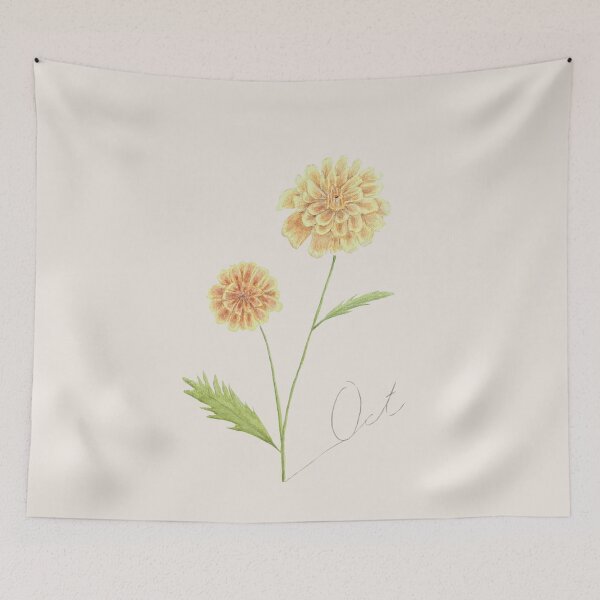 Item preview, Autumn - October Watercolor Flower - Marigold: Devotion designed and sold by MiniRadiance.
