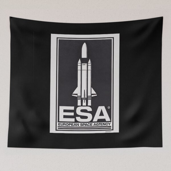Item preview, European Space Agency Inspired Retro Space Exploration Emblem Design designed and sold by TEEJAMBOREE.