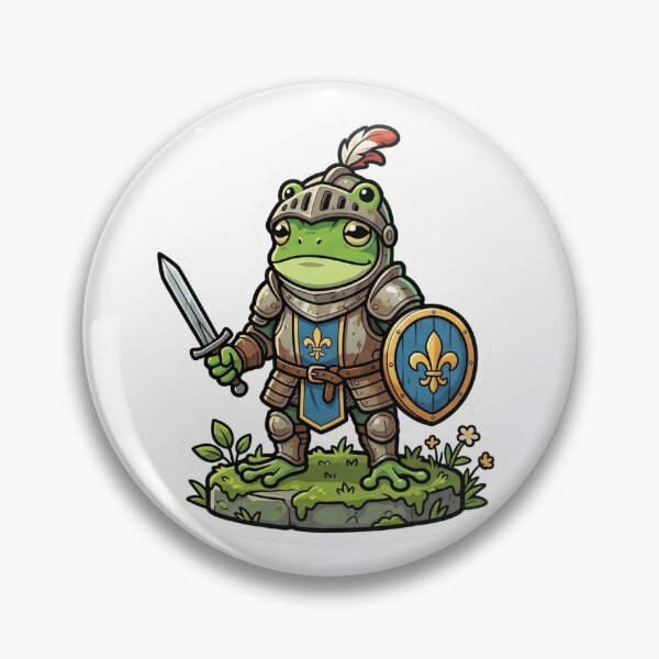 Item preview, Brave Frog Knight – Tiny Sword & Shield Fantasy Cartoon Adventure designed and sold by ArtsyExplorer.