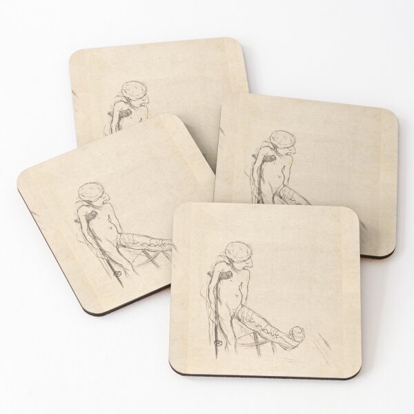 Item preview, Wounded Eros by Henri de Toulouse-Lautrec | Minimalist Figurative Sketch Wall Art designed and sold by artofuniverse.