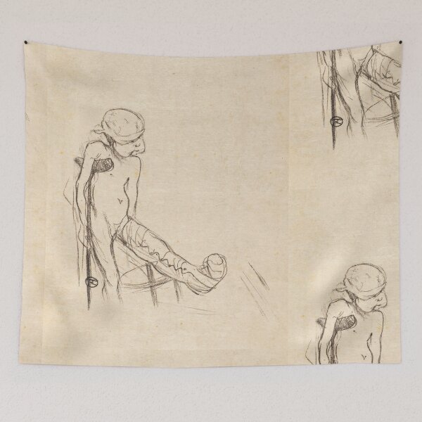 Item preview, Wounded Eros by Henri de Toulouse-Lautrec | Minimalist Figurative Sketch Wall Art designed and sold by artofuniverse.