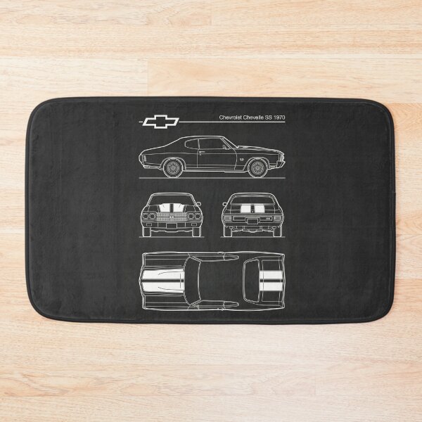 Item preview, 1970 Chevrolet Chevelle SS Blueprint Vintage Muscle Car Outline designed and sold by Motorline44.