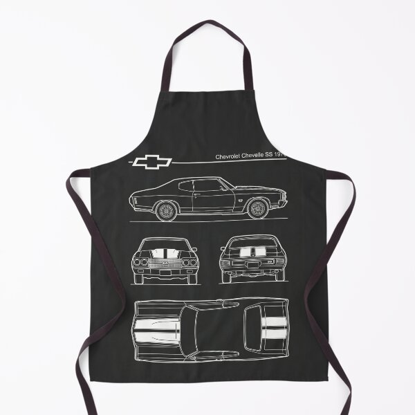Item preview, 1970 Chevrolet Chevelle SS Blueprint Vintage Muscle Car Outline designed and sold by Motorline44.