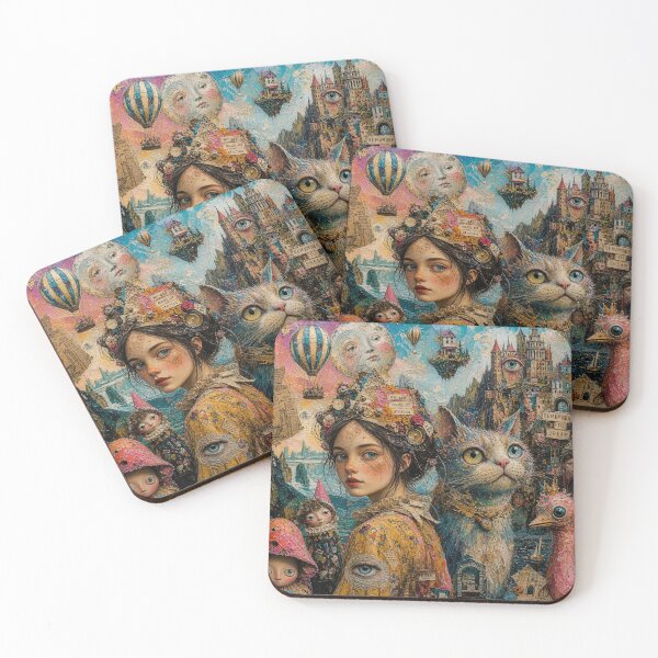 Item preview, FANTASTICAL NOISE — Surreal Creature Collage Poster designed and sold by Jandedan.