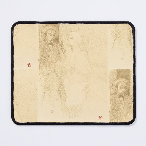Item preview, Yahne and Mayer in L’Age Difficile by Henri de Toulouse-Lautrec | Belle Époque Theatre Sketch Art Print designed and sold by artofuniverse.