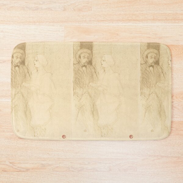 Item preview, Yahne and Mayer in L’Age Difficile by Henri de Toulouse-Lautrec | Belle Époque Theatre Sketch Art Print designed and sold by artofuniverse.