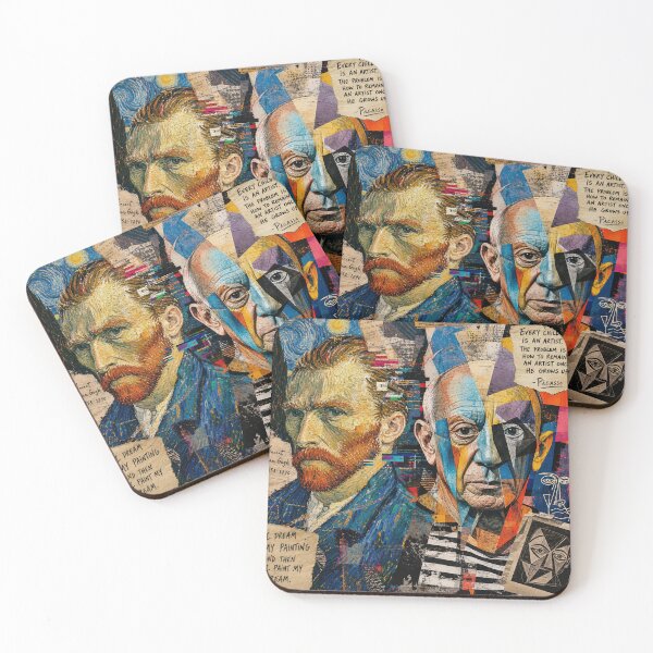 Item preview, MASTERS REMIX — Mixed‑Media Collage Poster (Van Gogh, Picasso & More) designed and sold by Jandedan.