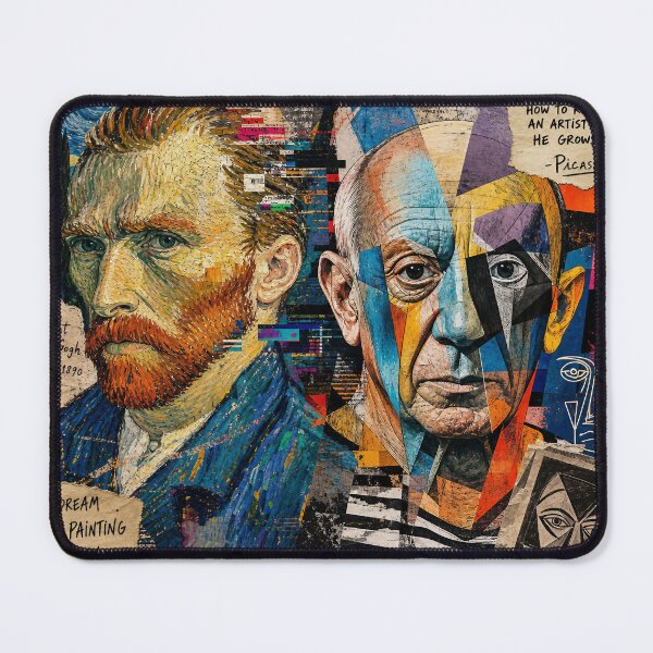 Item preview, MASTERS REMIX — Mixed‑Media Collage Poster (Van Gogh, Picasso & More) designed and sold by Jandedan.