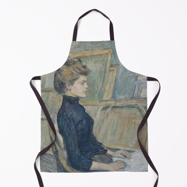 Item preview, Young Girl in the Studio Hélène Vary by Henri de Toulouse-Lautrec | Elegant Belle Époque Studio Portrait Art Print designed and sold by artofuniverse.