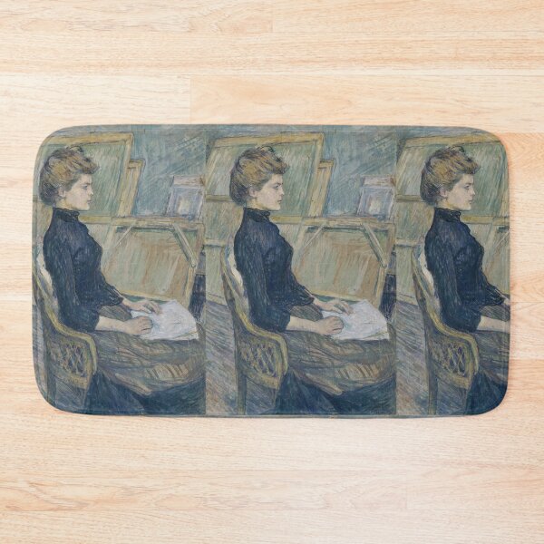Item preview, Young Girl in the Studio Hélène Vary by Henri de Toulouse-Lautrec | Elegant Belle Époque Studio Portrait Art Print designed and sold by artofuniverse.