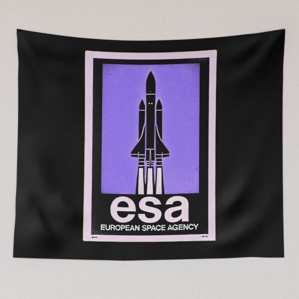 Item preview, European Space Agency Inspired Retro Space Exploration Emblem Design designed and sold by TEEJAMBOREE.
