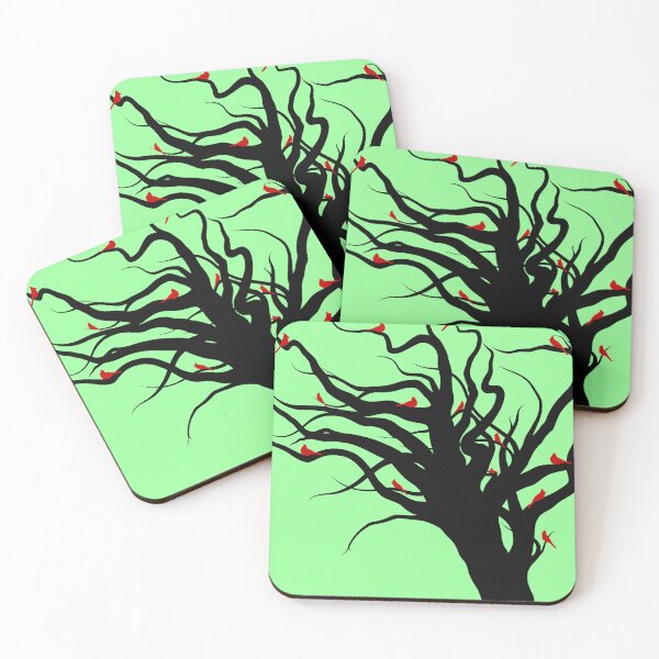 Item preview, Cardinal Tree on Green  designed and sold by IYDA-Art.