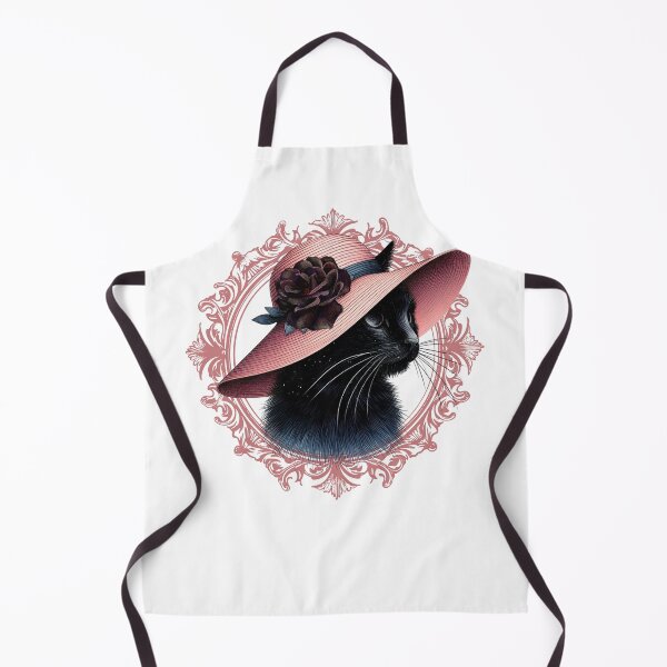 Item preview, Vintage Gothic Black Cat in Pink Hat designed and sold by Szpaku desart .