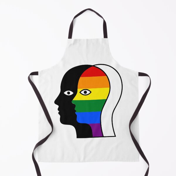 Item preview, Overlapping Faces Vintage Rainbow Pride Flag - Silhouette Art designed and sold by Cannaxes Studio.