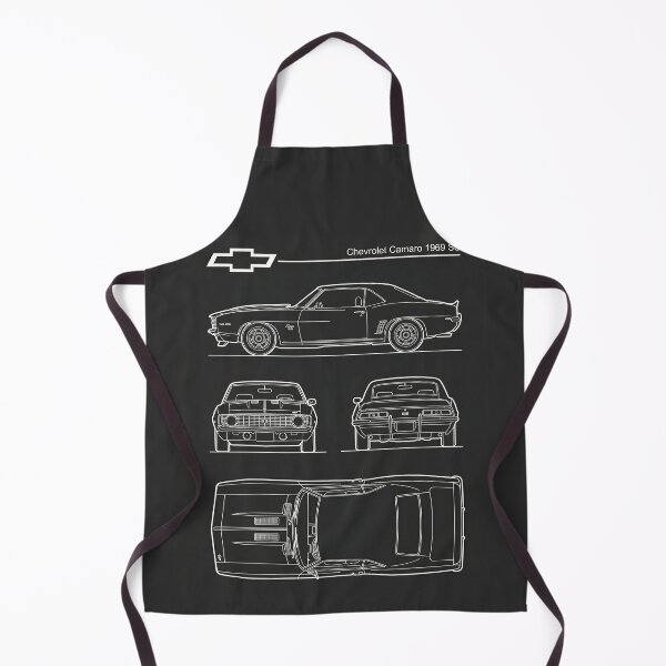 Item preview, 1969 Chevrolet Camaro SS Blueprint Vintage Muscle Car Outline designed and sold by Motorline44.