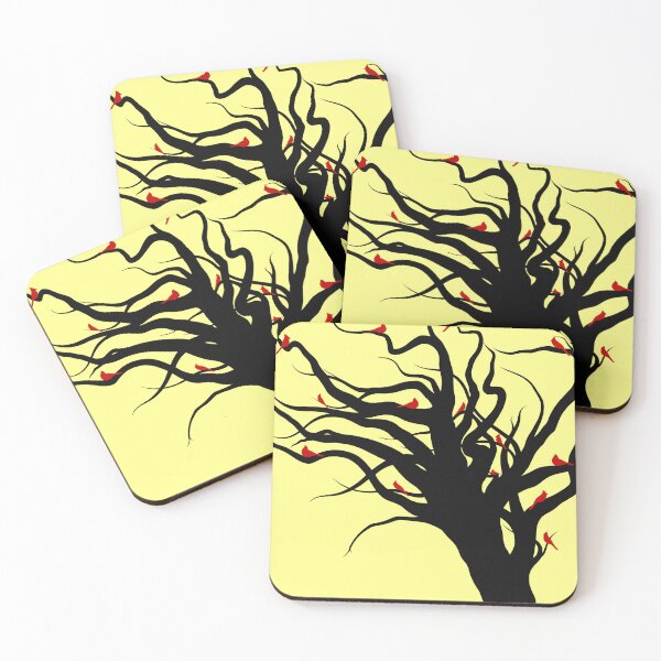 Item preview, Cardinal Tree on Yellow designed and sold by IYDA-Art.