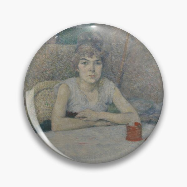 Item preview, Young Woman at a Table by Henri de Toulouse-Lautrec | Elegant Post-Impressionist Portrait Fine Art Print designed and sold by artofuniverse.