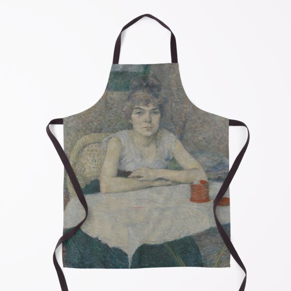Item preview, Young Woman at a Table by Henri de Toulouse-Lautrec | Elegant Post-Impressionist Portrait Fine Art Print designed and sold by artofuniverse.