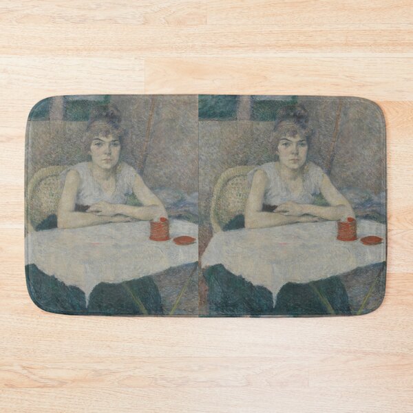 Item preview, Young Woman at a Table by Henri de Toulouse-Lautrec | Elegant Post-Impressionist Portrait Fine Art Print designed and sold by artofuniverse.