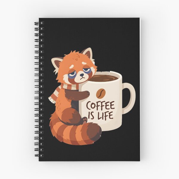 Item preview, Running on Empty | Tired Red Panda & Coffee Lover Art designed and sold by OVERRIDESTUDIOS.