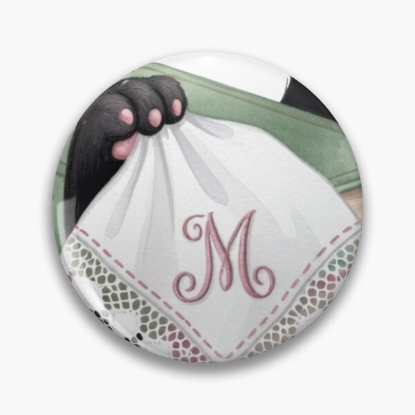 Item preview, Marked With M — Monogram Lace Handkerchief Cat Mystery Tee designed and sold by kosimazaki.