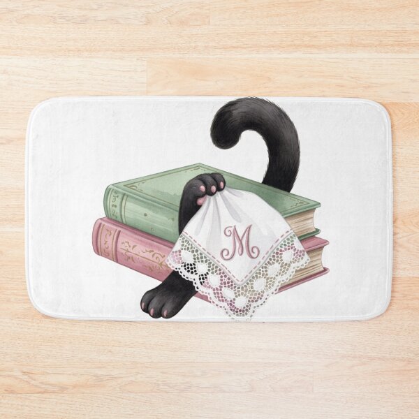 Item preview, Marked With M — Monogram Lace Handkerchief Cat Mystery Tee designed and sold by kosimazaki.