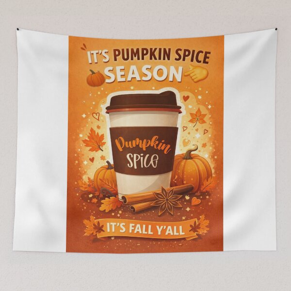 Item preview, ​It's Pumpkin Spice Season It's Fall Y'all Autumn Design designed and sold by JREEHBRAND.