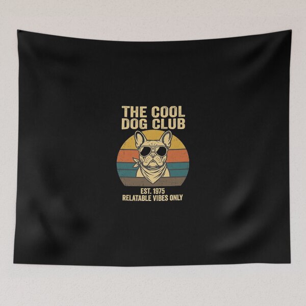 Item preview, Retro French Bulldog The Cool Dog Club Vintage Sunset designed and sold by KaysonSmith.