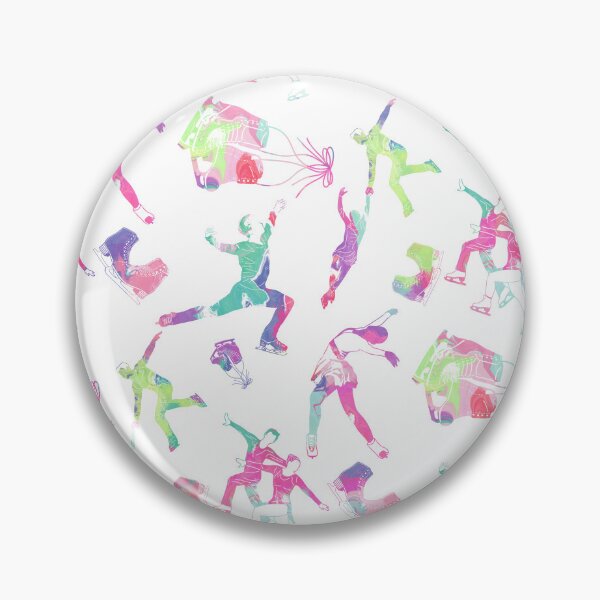 Item preview,  Figure Skaters Retro Pop Pattern on White designed and sold by Purposely Designed.