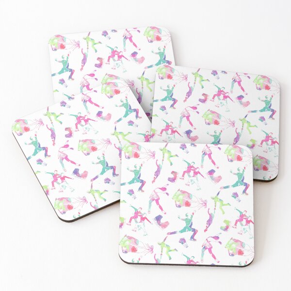 Item preview,  Figure Skaters Retro Pop Pattern on White designed and sold by PD-Skating.