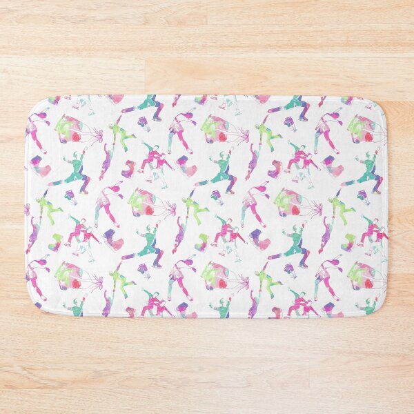 Item preview,  Figure Skaters Retro Pop Pattern on White designed and sold by PD-Skating.