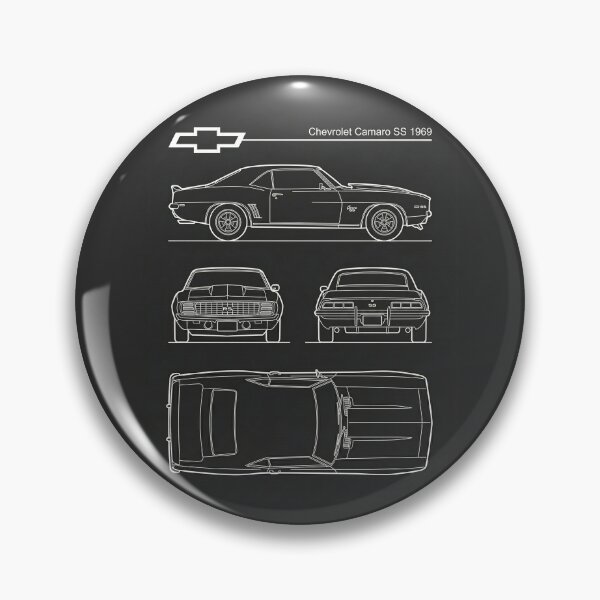 Item preview, 1969 Chevrolet Camaro RS SS Blueprint Vintage Muscle Car Outline designed and sold by Motorline44.