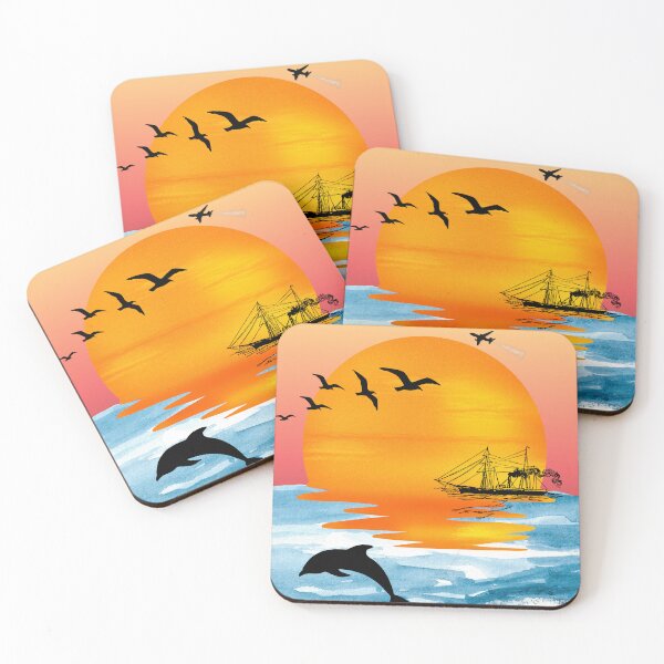 Item preview, Ocean Sunset Escape – Retro Travel Aesthetic Art designed and sold by Kriss0602.