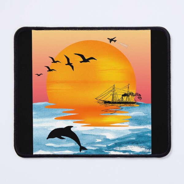 Item preview, Ocean Sunset Escape – Retro Travel Aesthetic Art designed and sold by Kriss0602.