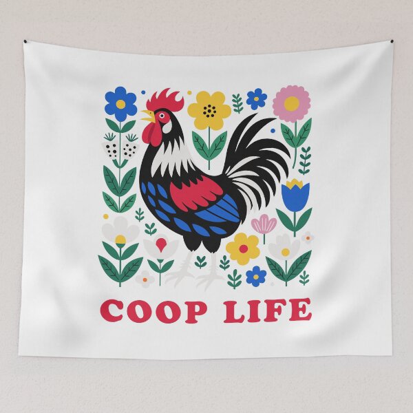 Item preview, Coop Life Folk Art Rooster Chicken Keeper designed and sold by AntiqueImages.
